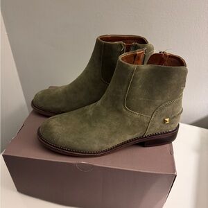 Franco Sarto Olive Green Ankle Boots